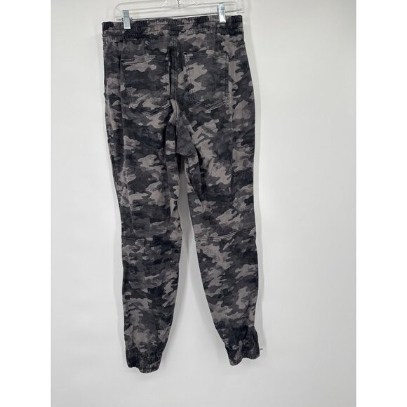 Spanx Womens twill Camo Jogger Pants Size Large denim pockets gray - Picture 5 of 8